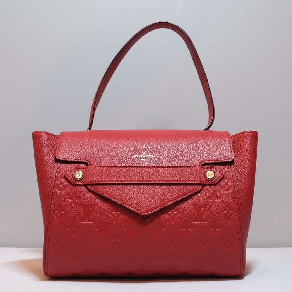 Louis Vuitton Red Monogram Trocadero Empreinte Leather Bag